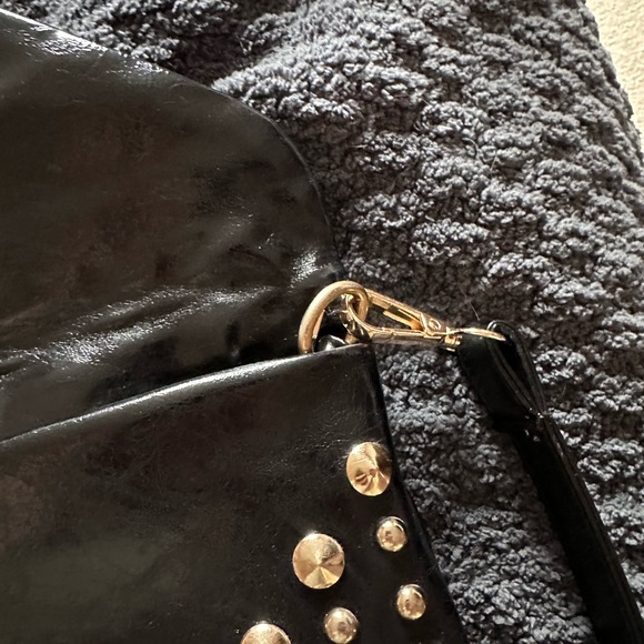 Black Envelope Purse with Gold Studs - Picture 9 of 9